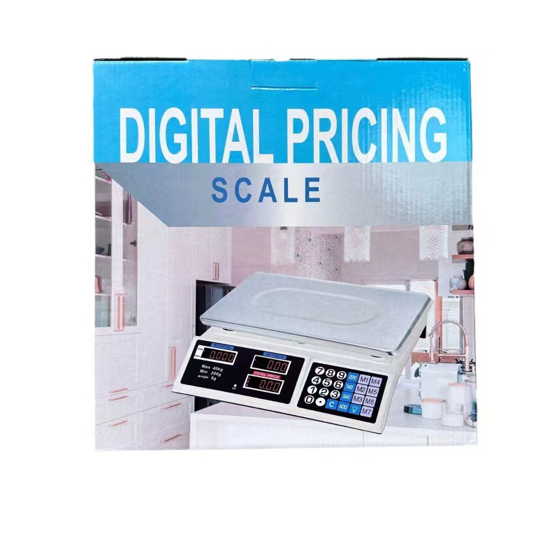 Cross-Border Hot-Selling Commercial 525-Electronic Pricing Scale 40kg Detachable Electronic Scale for Grocery Shopping, Portable and Small