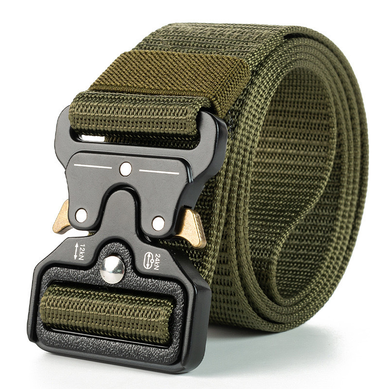 Factory direct cross-border nylon automatic buckle belt outdoor tooling tactical pants belt military training belt men wholesale