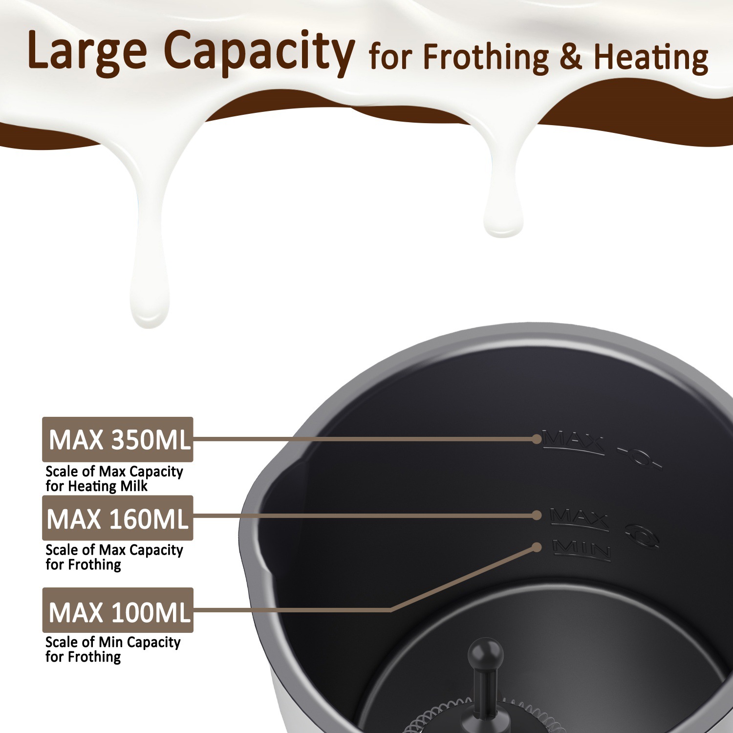 Milk Frother Cross-border Household 2025 Milk Foaming Machine Milk Heating Foaming Machine Milk Foaming Machine Electric Automatic