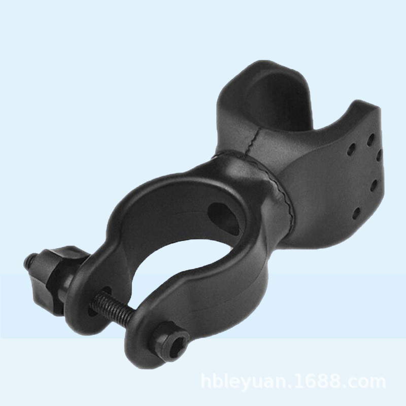 Bicycle Light Holder, Flashlight Clip, Light Clip, 360-Degree U-Shaped Free Rotating Car Clip, Frame Fixed Clip