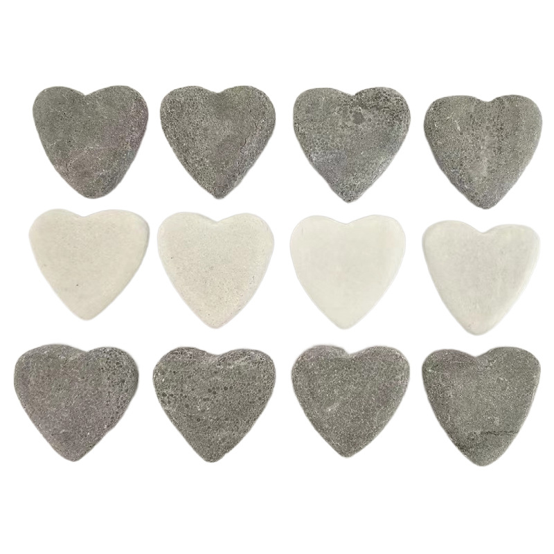 Painting Stones, Heart-Shaped Stones, Heart-Shaped Ornaments, Marble Heart-Shaped Stress Relief Stones, Lucky Stones, Nail Art Decorations