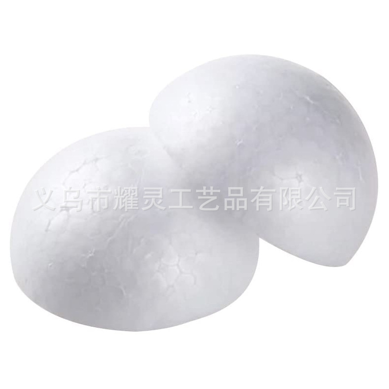 Poly Dragon Foam Hemisphere 10cm EPS high density white solid semicircle film and television wedding props