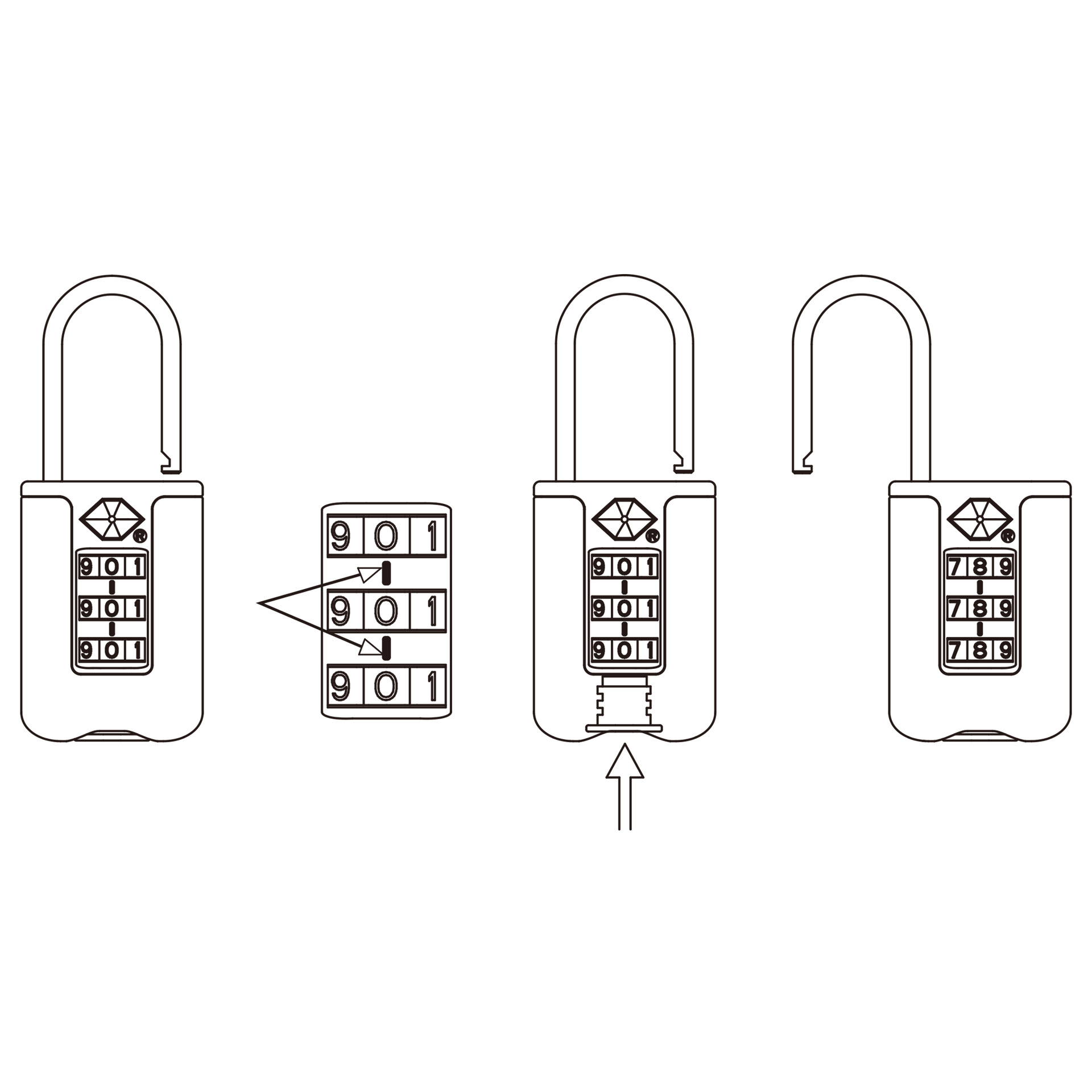 New Mini Customs Lock for Travel Luggage Abroad Colorful Luggage Password Lock Tsa Customs Password Padlock