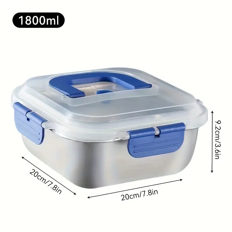 Factory Sold Stainless Steel Preservation Box Household Sealed Storage Portable Picnic Fruit Meal Box Lunch Box Refrigerator Storage Box