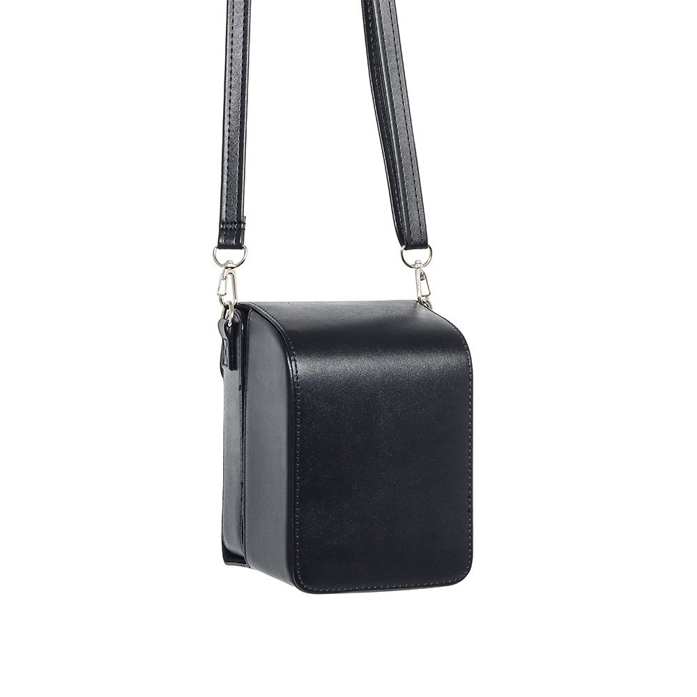 Suitable for Polaroid Now Universal Camera Bag Black Leather Fitted Cosmetics Bag Protective Protective Bag