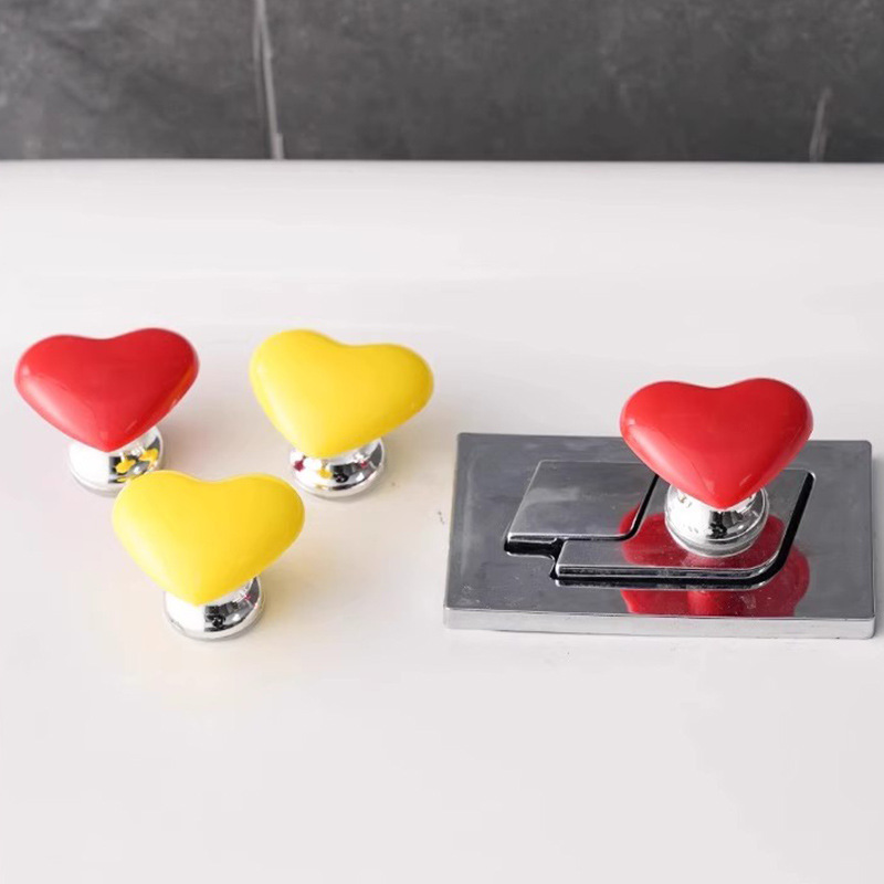 Toilet Press Toilet Creative Heart-shaped Toilet Tank Button Extender Nail Shop Necessary Auxiliary