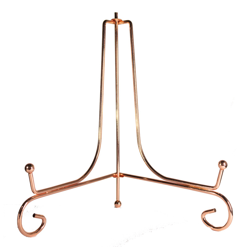 Solid Iron Tea Cake Holder Porcelain Plate Display Rack Pu'Er Tea Iron Bracket Electroplated Plate Rack Photo Frame Display Rack