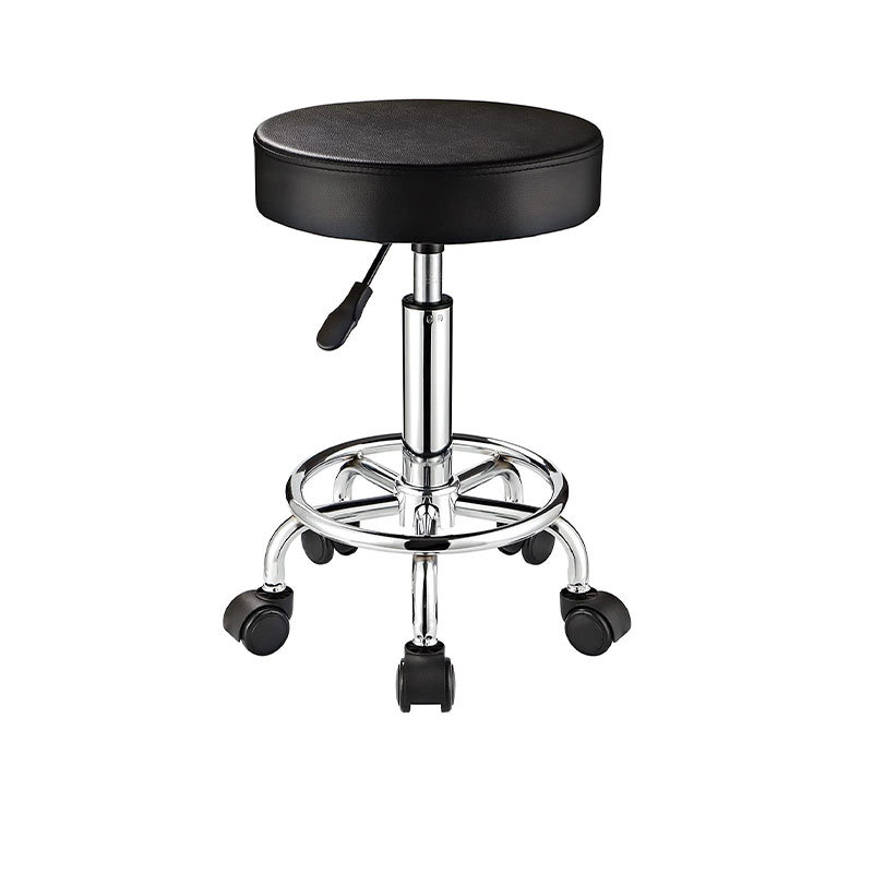 Bar Stool with Adjustable Height, Swivel Wheels, Suitable for Hairdressers, Mobile Office Chair, Modern Minimalist Style