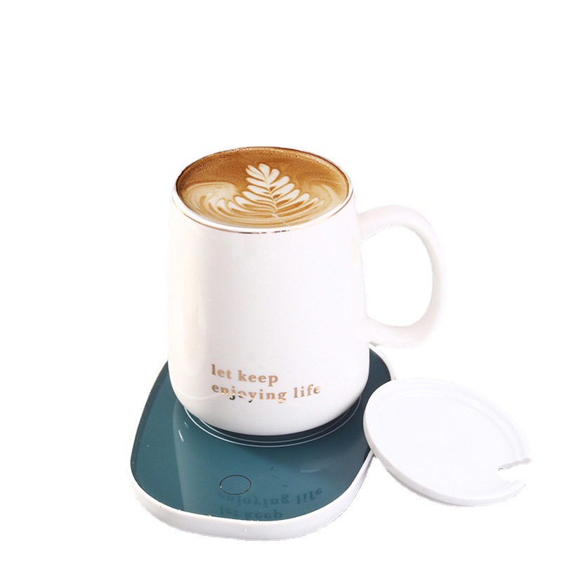 Cross-Border Constant Temperature Coaster 55 ℃ Intelligent Automatic Insulation USB Interface Coaster Water Cup Heating Base Gift Box Set