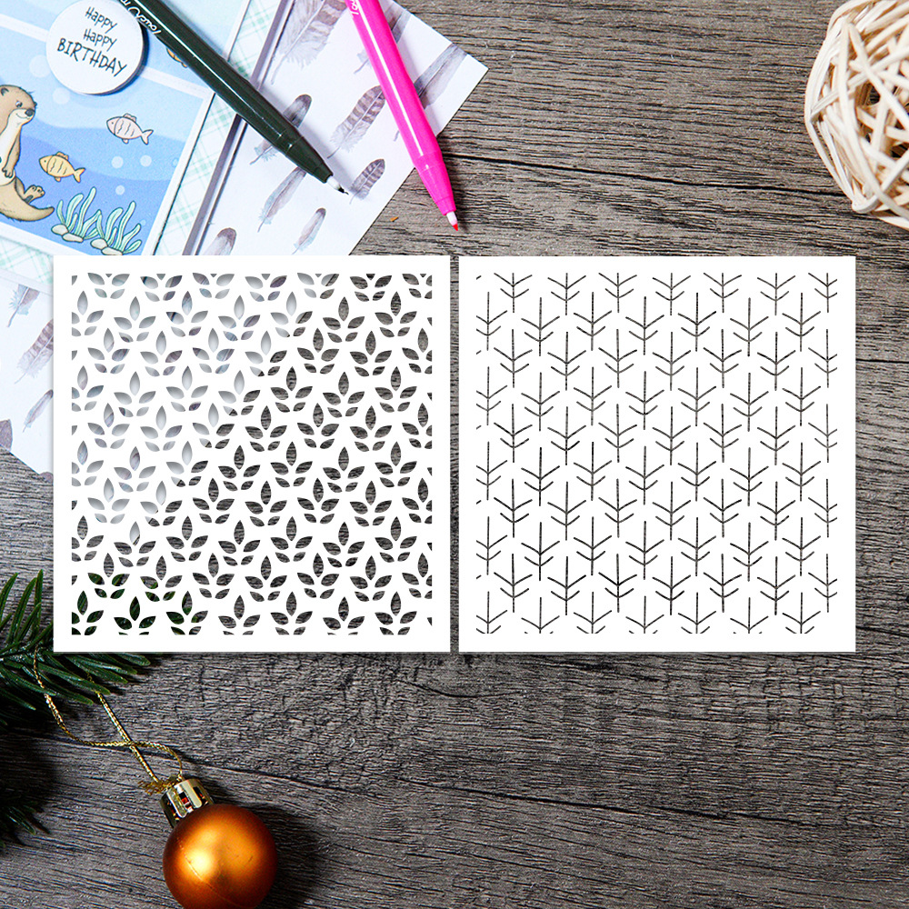 Painting Template 20240403-28 Pattern Hot-Selling Journal Decoration Masking Spray Painting Paper Art Hollow Template Dropshipping