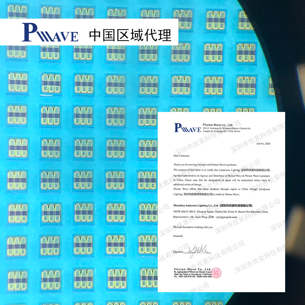 Deep Uv Pw Chip 1020Mil 275Nm Disinfection and Sterilization High Power Uv Lamp Bead Led Flip Chip