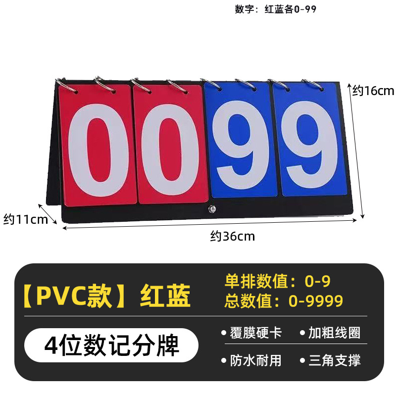 Portable Desktop Event Scoreboard Competition Activity Referee Scoreboard Football Basketball Volleyball Sports Competition Page-Turning Scoreboard