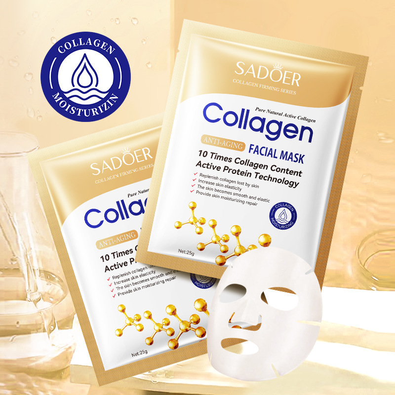 Full English Sadoer Collagen Mask Anti-Wrinkle Facial Mask Moisturizing Mask Cross-Border Foreign Trade Wholesale