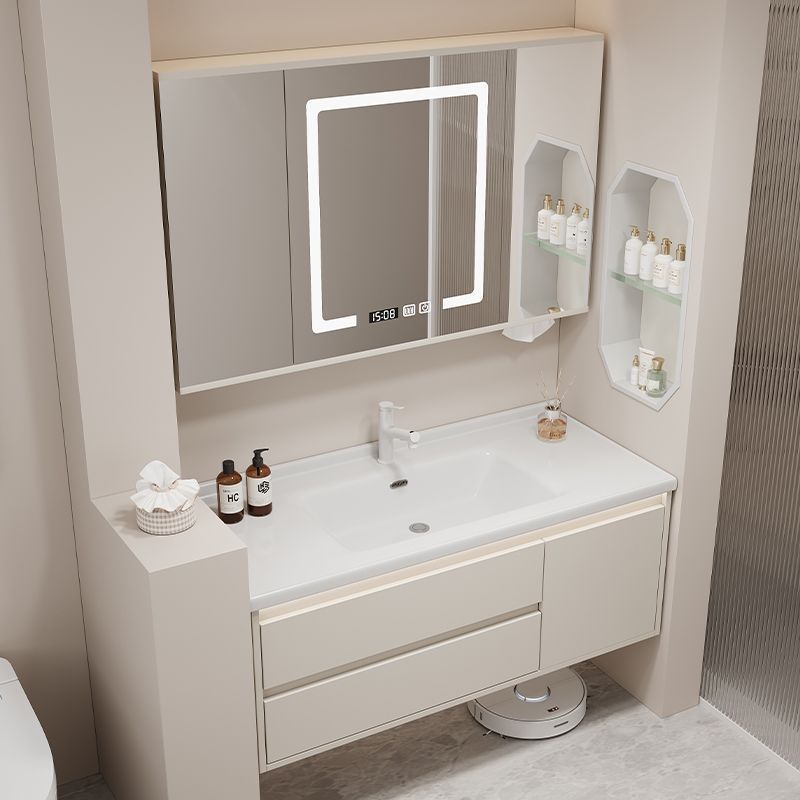 Крем Фэн Шуй 76 86 96 116 Нестандартная раковина керамическая интегрированная мебель для ванной