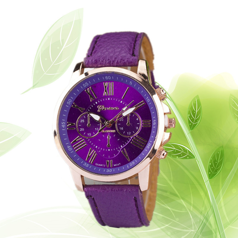 Wholesale Korean trendy Geneva plastic case double-layer ladies belt quartz student watch fashion watch in stock