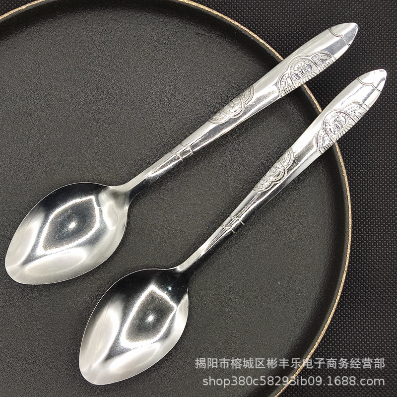 Ложка из нержавеющей стали 410 для супа с длинной ручкой, утолщенная, креативная корейская ложка, ложка-бабочка, ложка для арбуза