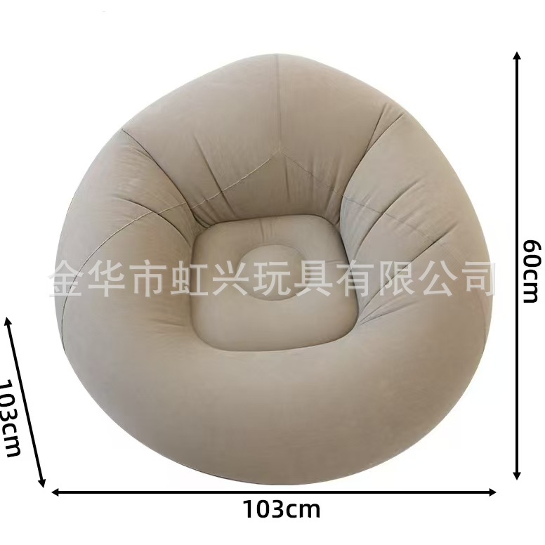 Велюровая надувная ленивая софа в форме пуфа, складная надувная софа для одного человека