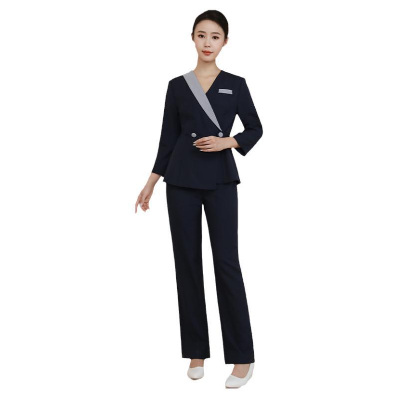 High-End Light Medical Beauty Nurse Uniform Split Suit for Women in Autumn, Suitable for Dental Clinics, Pharmacies, Front Desk Reception, and Nursing Work