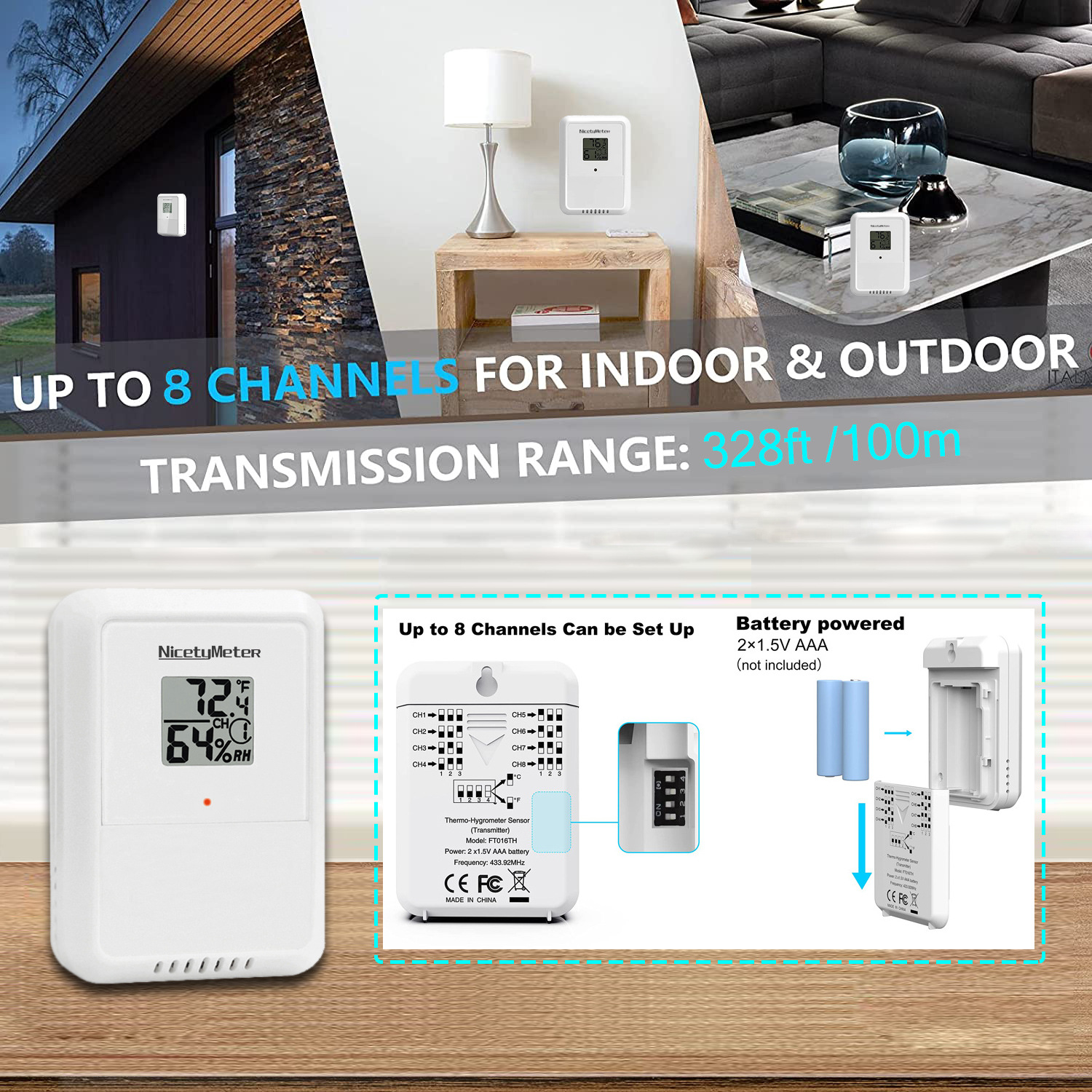Smart Wifi Weather Station | Real-Time Interconnection Monitoring of Multiple Parameters Including Wind and Rain/Temperature and Humidity/Air Pressure/Light