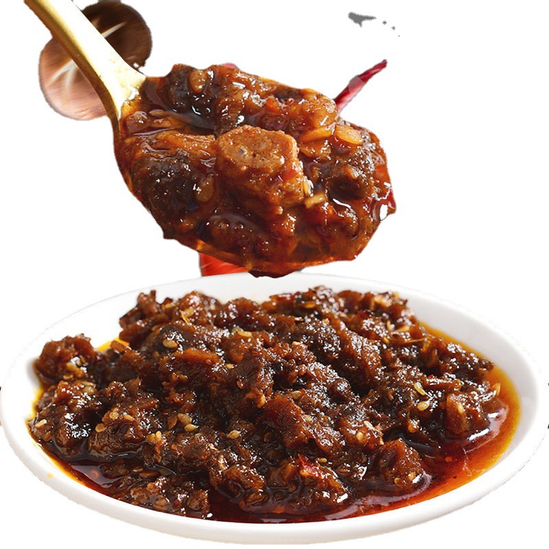 Popoke beef sauce mixed rice sauce original flavor spicy mushroom sauce with rice sauce fresh pepper chili sauce appetizer