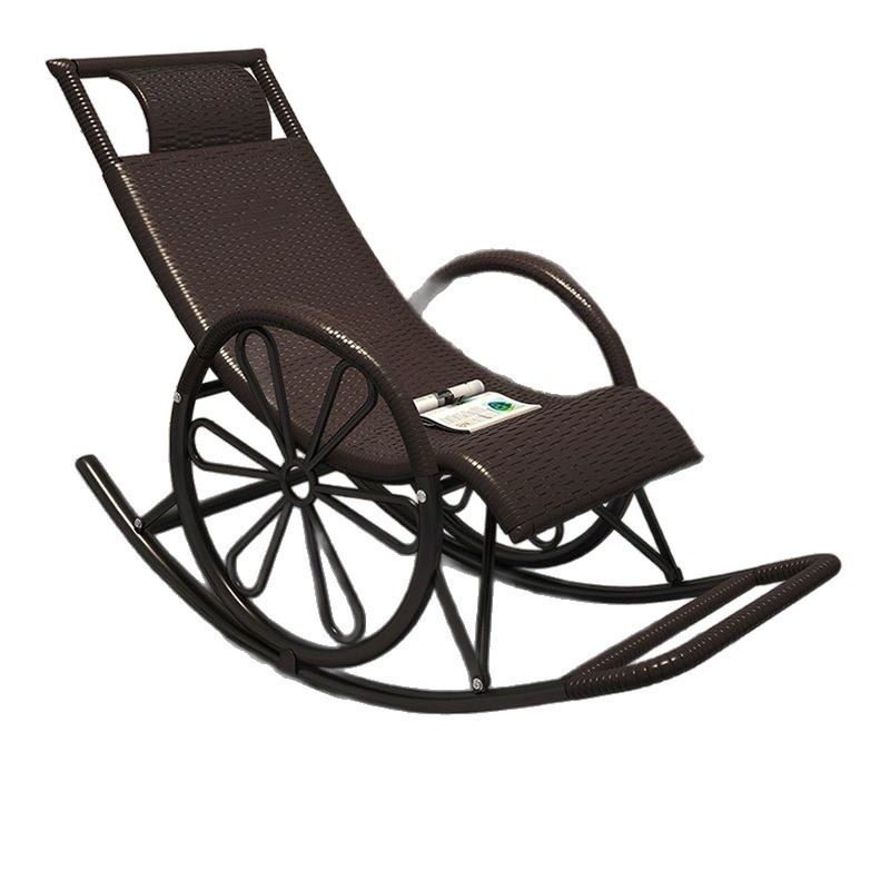 Leisure Rattan Chair Rocking Chair Lounge Chair Rocking Lazy Chair Rattan Chair Adult Home Outdoor Living Room Balcony Nap Elderly Factory