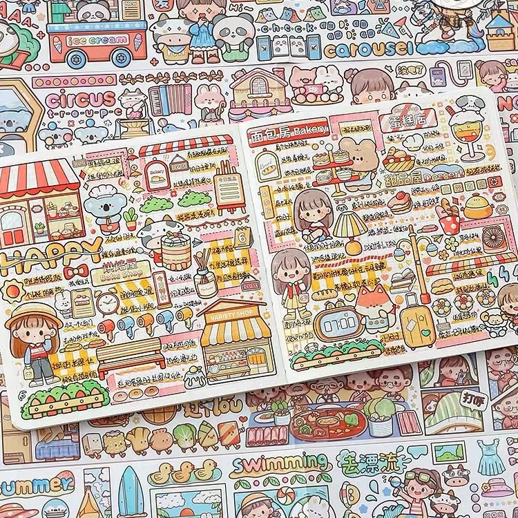 Lift Duo High-Value Capybara Tape Planner Stickers Cartoon Strip Material My Little Pony Ins