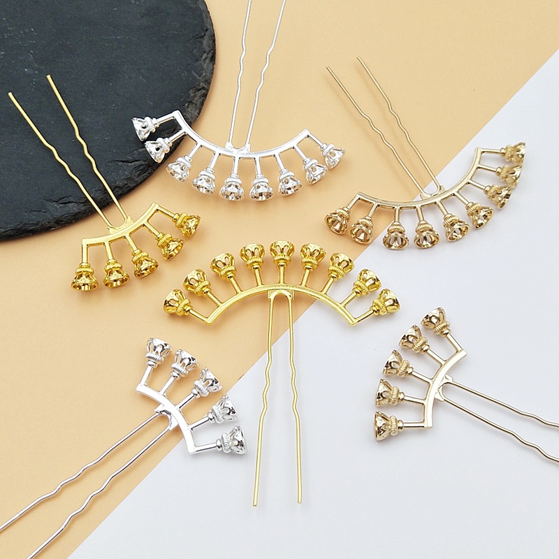 DIY аксессуары ряд заколка для волос антикварная заколка 9 рядов сплавная заколка для волос корона аксессуары для волос 9 рядов 5 рядов цветок