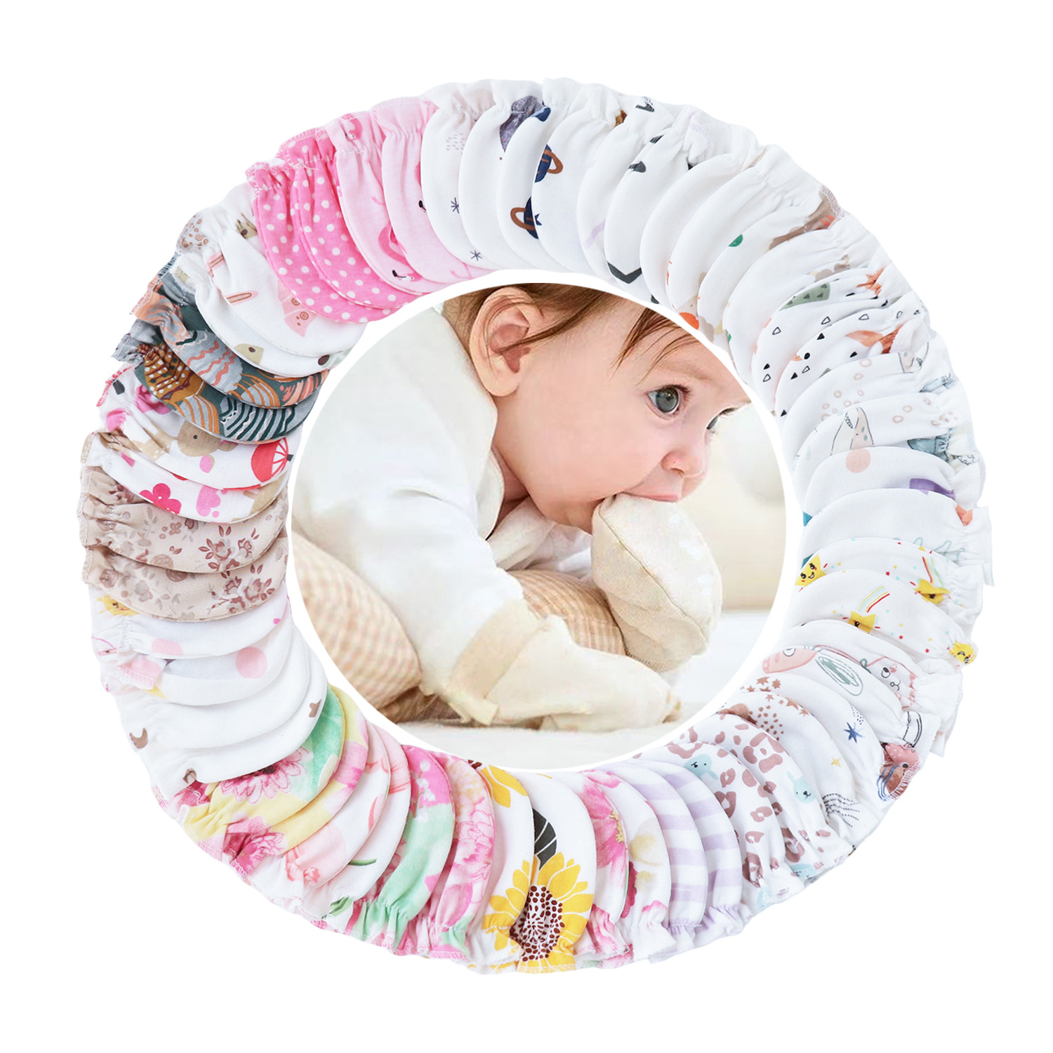 Перчатки для новорожденных, предотвращающие царапины, дышащие, тонкие, защитные