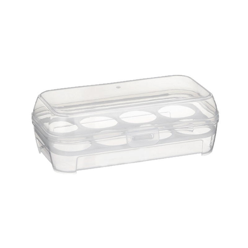 Egg Storage Box for Refrigerator and Outdoor Use, Egg Tray, Shockproof, Portable, Camping, Sealed Fresh-Keeping Box, Egg Tray with Compartments and Lid