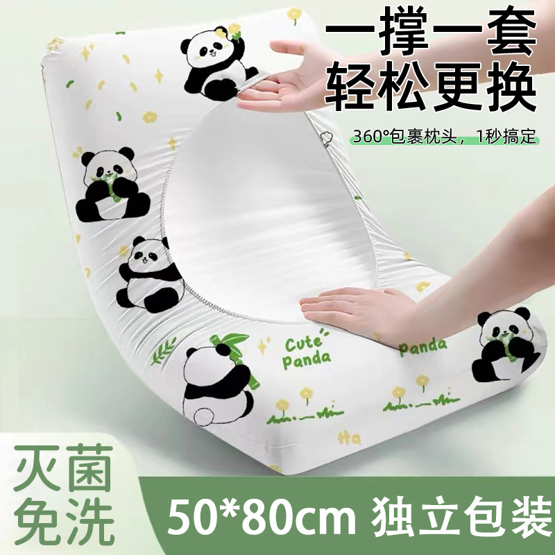 Одноразовый чехол для подушки, с капюшоном, дорожный, утолщенный, грязеотталкивающий, универсальный, антибактериальный, удобный, не стираемый