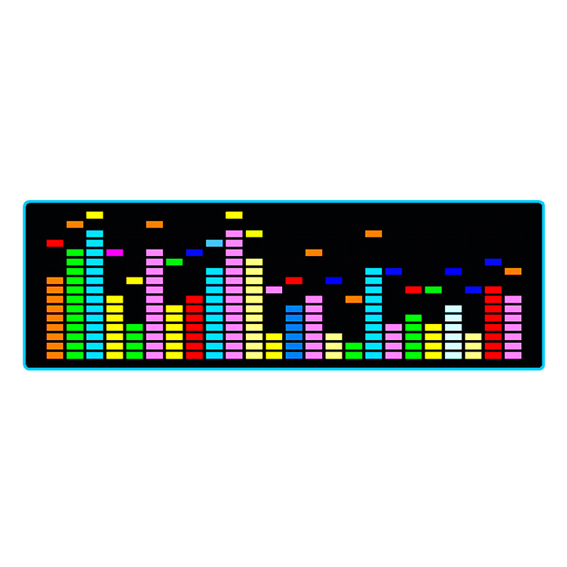 Colorful LED Music Spectrum Digital Clock Voice-activated Rhythm Light 1624RGB Sound Pickup Atmosphere Level Indicator