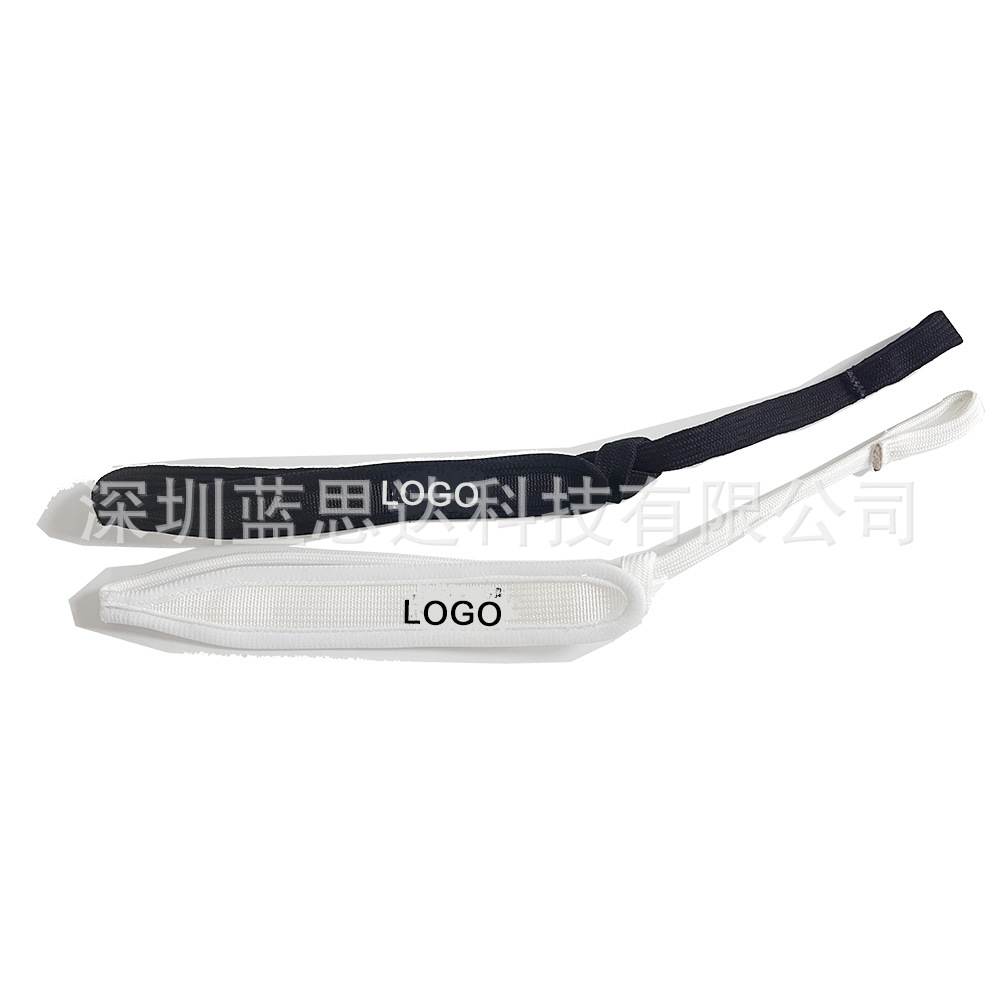 Get Moving Black and White Webbing Customizable Beach Racket Tennis Racket Wrist Rope