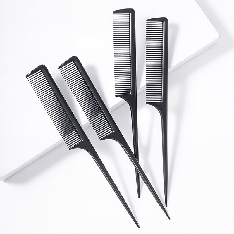 701A Manufacturer Wholesale Black Flat-Tooth Pointed Tail Comb, Daily Household Hair Smoothing Comb, Styling Special Hair Picking Comb
