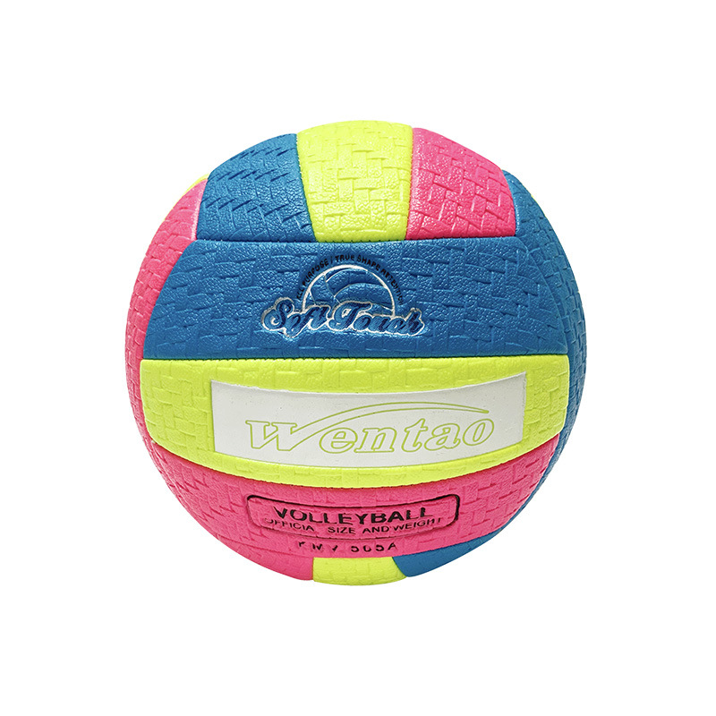 Cross-Border Colorful Woven Pattern Volleyball Student Training Exam Machine-Sewn Air Volleyball No. 5 Niche Beach Ball Wholesale