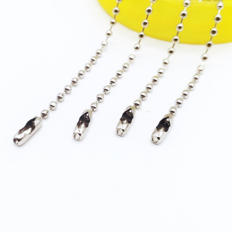 Factory wholesale metal ball bead chain tag chain ball bead chain DIY nameplate jewelry toy key chain hanging chain