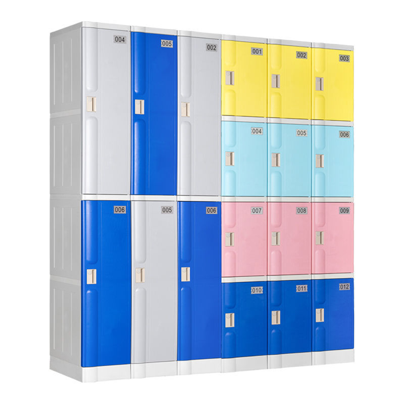 Abs Bathroom Storage Cabinet Plastic Wardrobe Bathhouse Gym Storage Locker with Lock Employee Locker