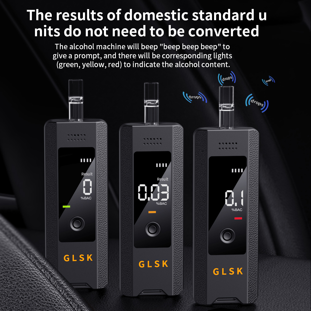 Cross-Border Popular Drunk Driving Tester Alcohol Test Portable Exquisite Professional High-Precision Air Blowing Manufacturer Wholesale
