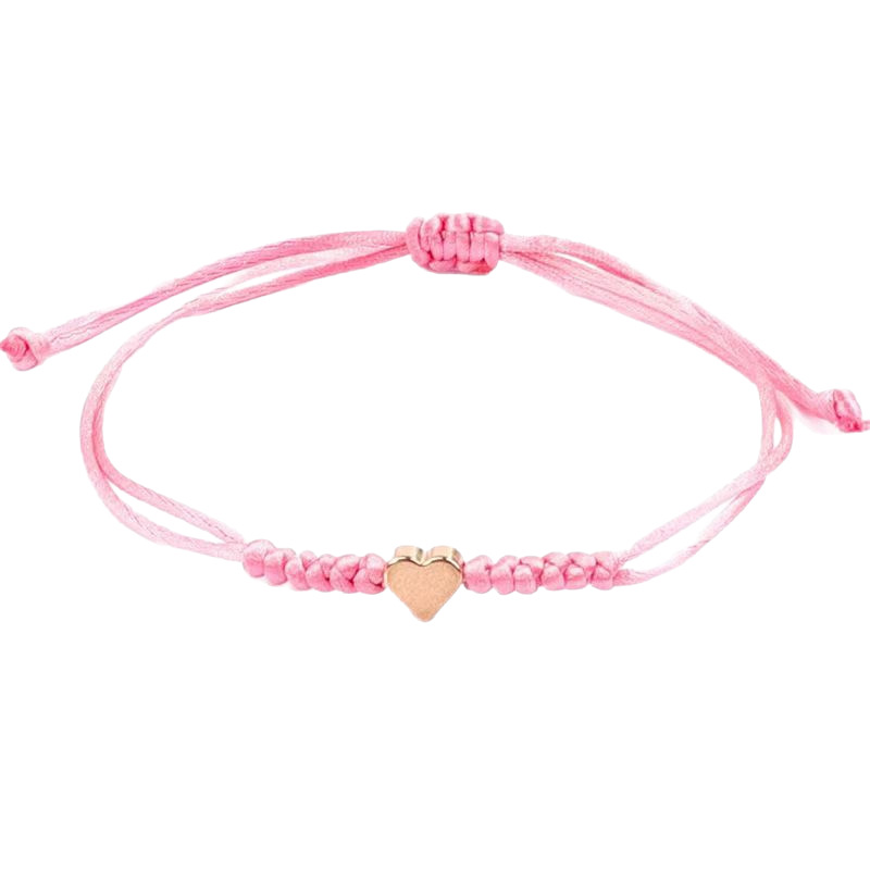 Cross-Border Temu Popular Alloy Heart Braided Bracelets for Couples Handmade Adjustable Red Rope Simple and Versatile Wholesale Now