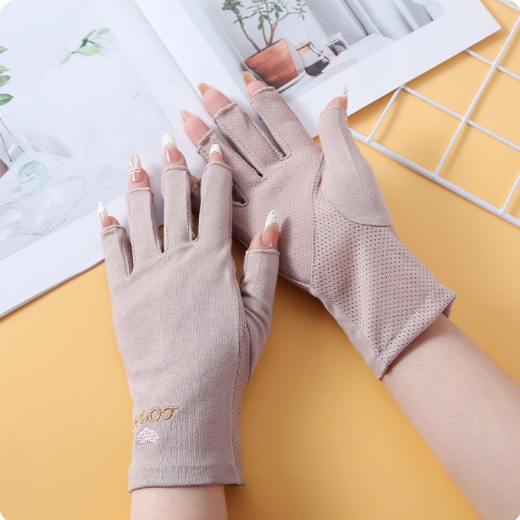 Fingerless Manicure Cycling Gloves Anti-Uv Sunshade Driving Women Summer Breathable Sun Protection Thin Touch Screen Wholesale Cross-Border