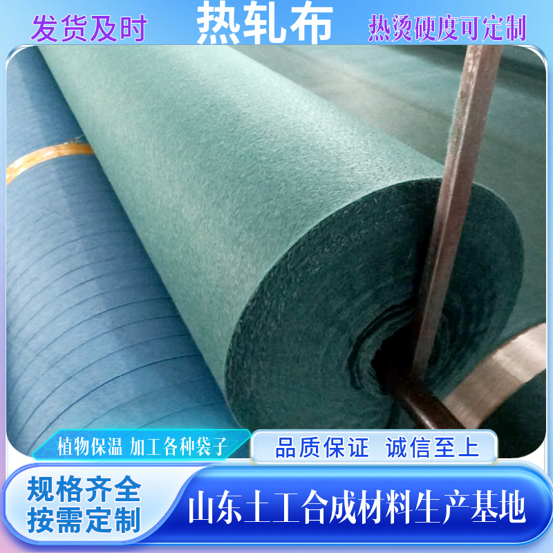 Горячекатаная геотекстильная ткань с гладкой поверхностью, может быть одно- или двусторонней, нетканая ткань