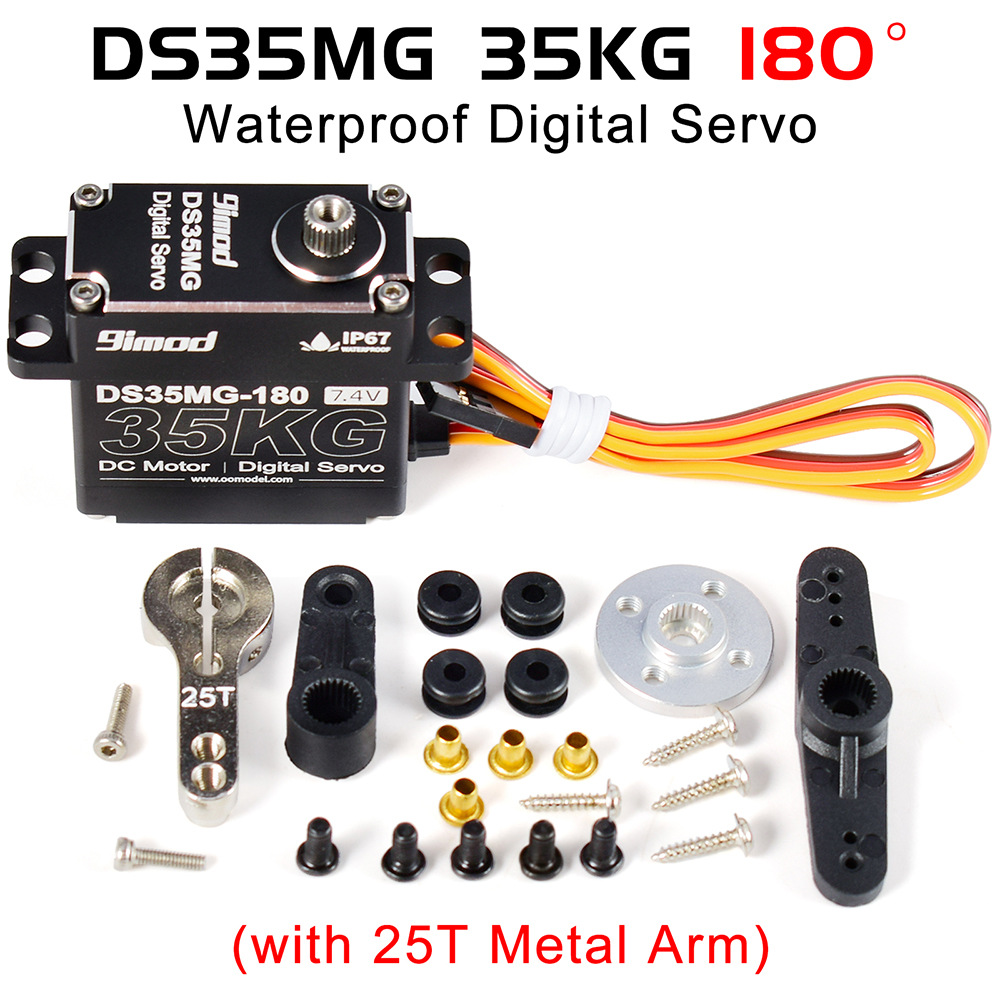 9imod 25kg 35kg metal tooth all aluminum housing digital waterproof steering gear