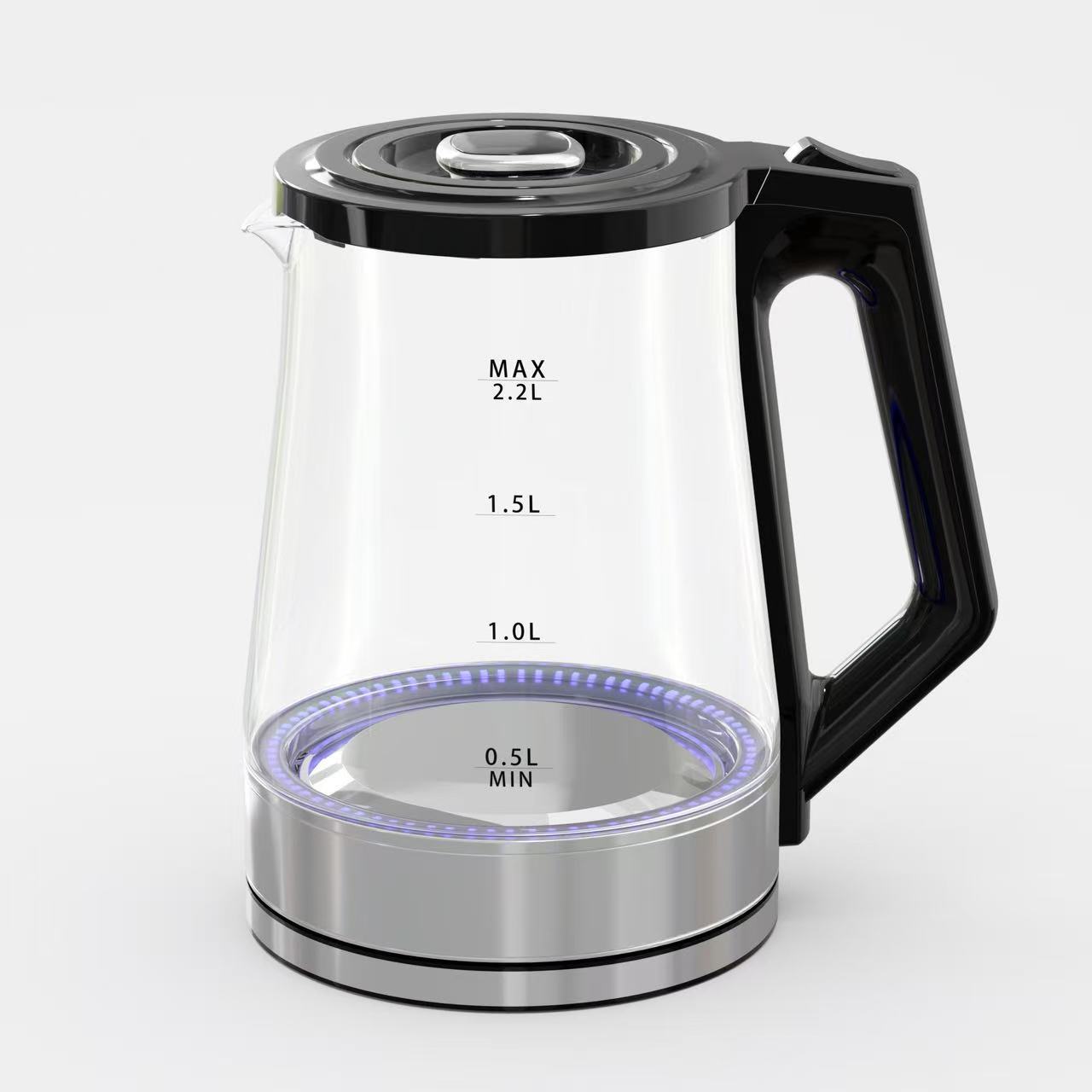 Electric Kettle, Glass Electric Kettle, High Boron Glass, Automatic Power-Off, 1.8L, Detachable Electric Tea Kettle, Boiling Water Kettle
