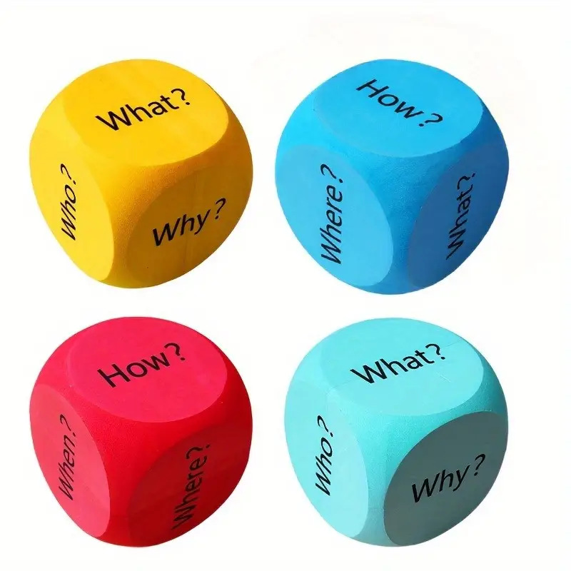 In-Stock Colorful Eva Dice Toys, High-Density Cut, Rounded Corner Dice for Children, Foam Dice with English Printing