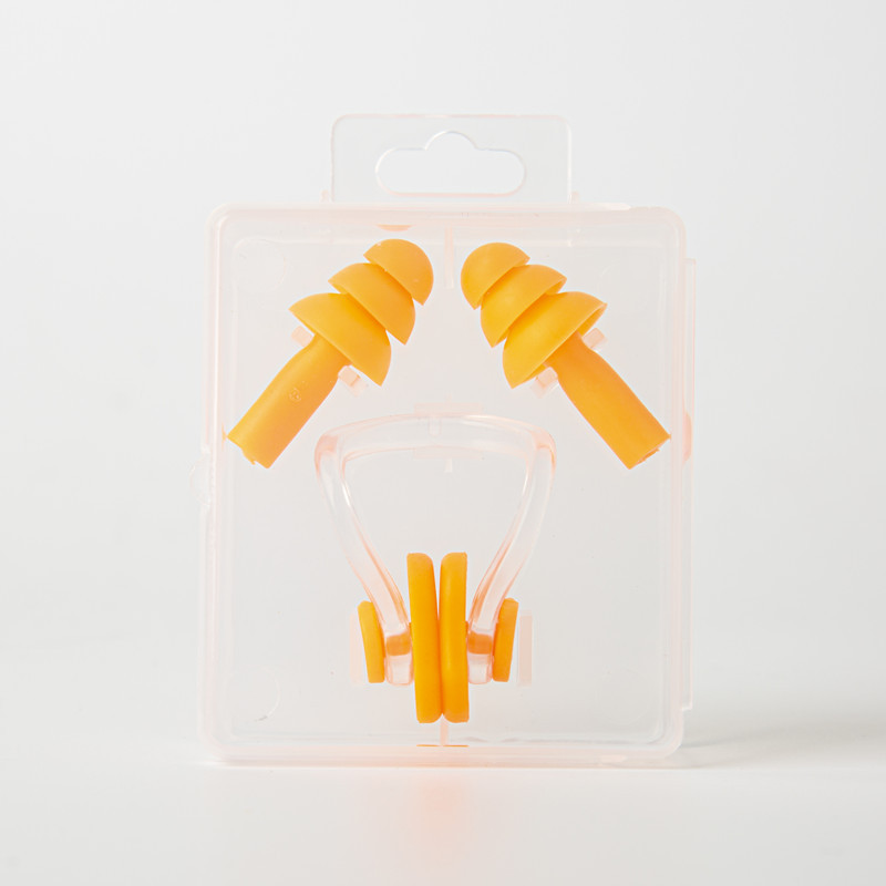 2023 manufacturers wholesale boxed swimming nose clip earplugs suit silicone waterproof nose clip earplugs swimming set series