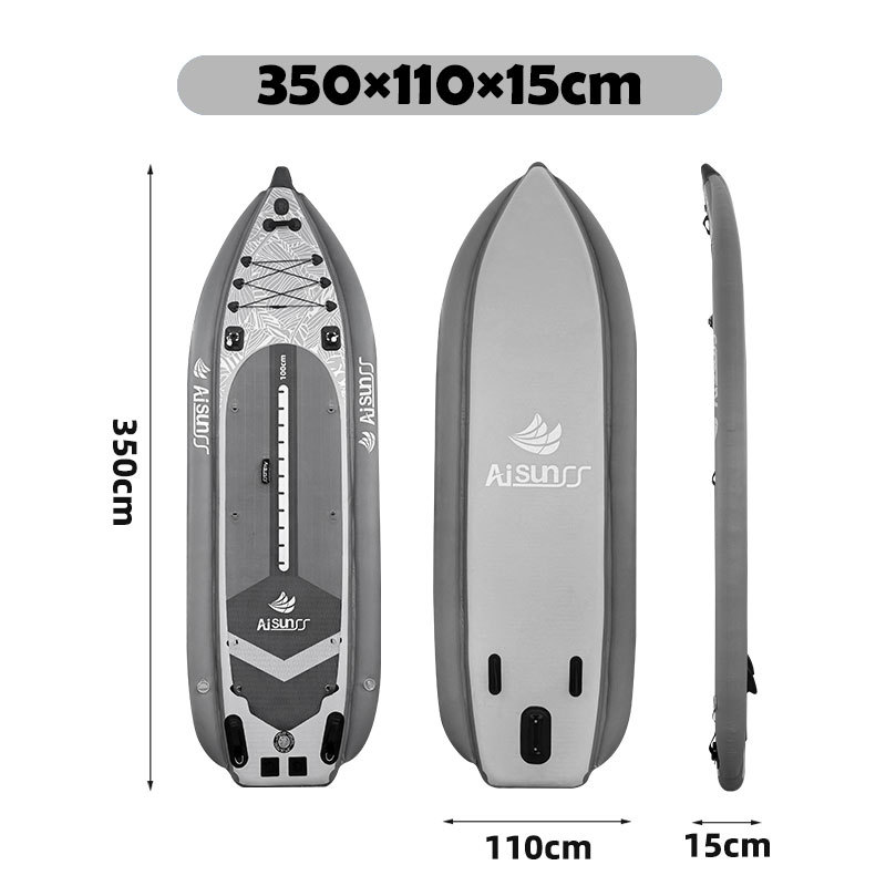 Inflatable Fishing Board, Water Lure Fishing Paddle Board, Sea Fishing Thickened Rubber Pontoon Boat, Fishing Rod Holder, Stable and Portable
