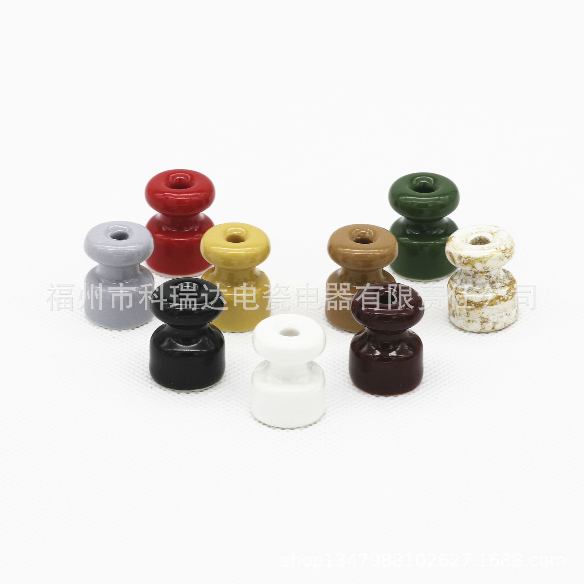 Factory Direct indoor color small insulator high quality wire clamp ceramic vintage wire buckle wire holder