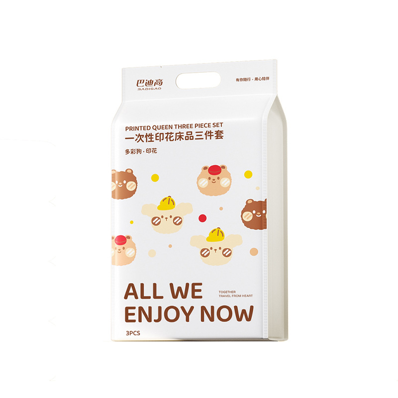 Travel Disposable Bed Sheet Quilt Cover Four-piece Travel Disposable Articles Hotel Bedding Dirty Spring and Summer Use