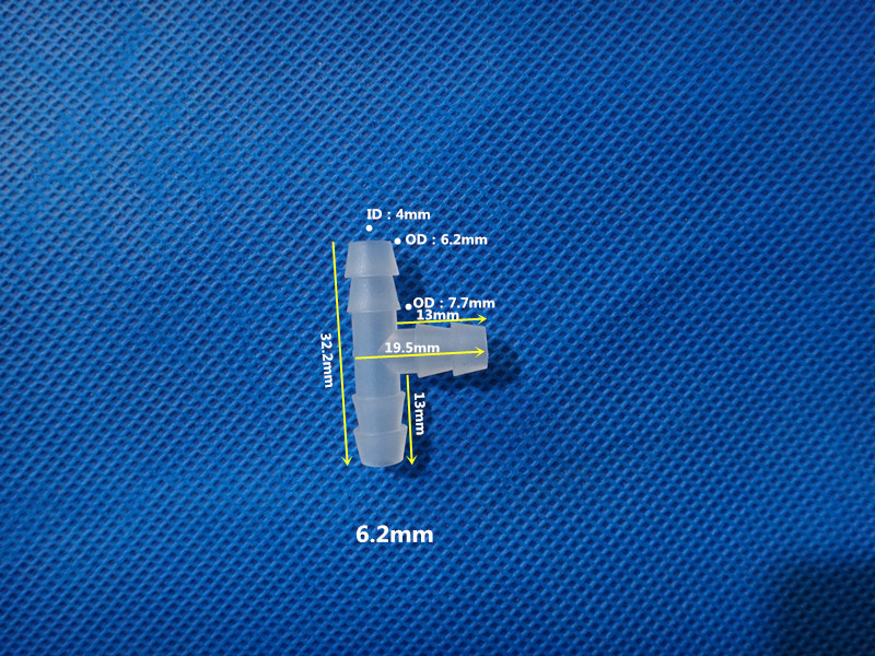 T type equal diameter tee joint silicone tube PVC hose connector miniature right angle tee pagoda tee