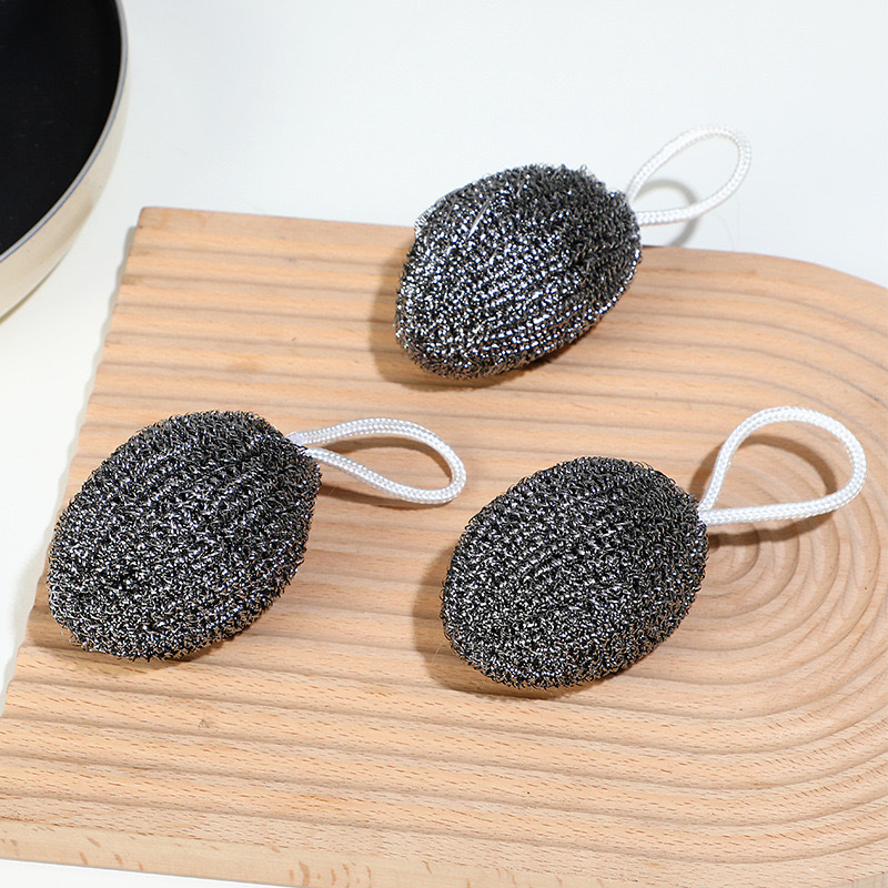 Wholesale stall gift list stainless steel wire ball kitchen household multifunctional cleaning ball dishwashing brush pan decontamination
