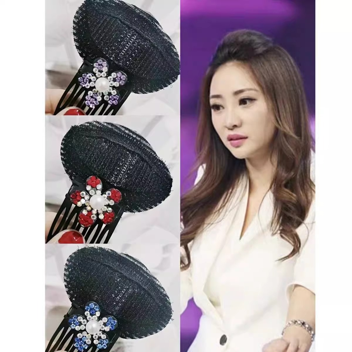 Невидимая подушка для волос для увеличения высоты головы, ленивый зажим для челки, пушистая подушка для волос, артефакт для сломанных волос на лбу, заколка для волос для женщин